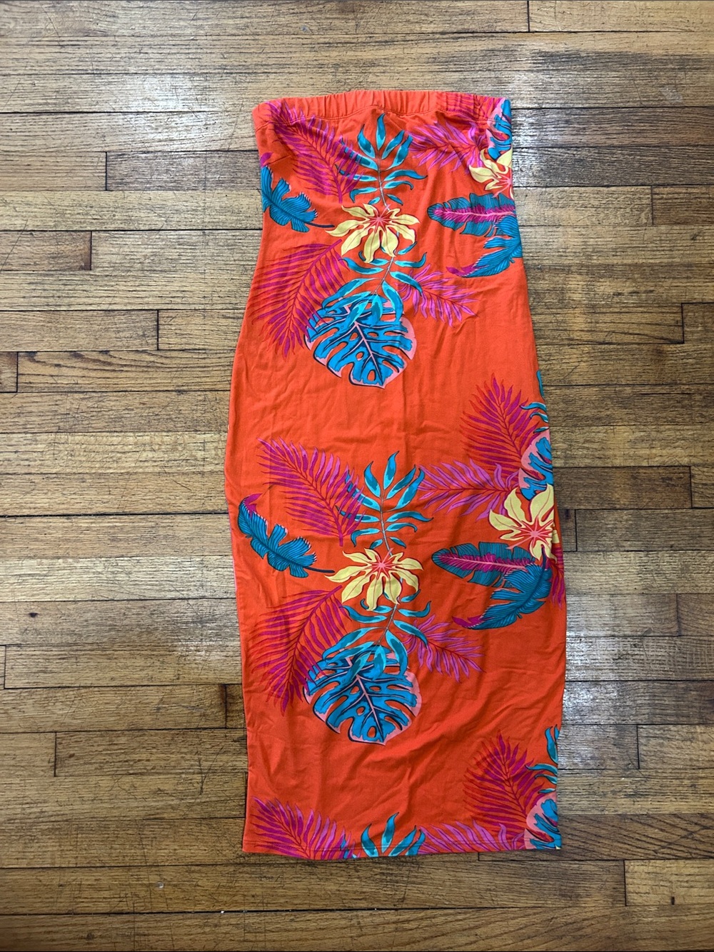 Kids Orange Tropical Print One-Piece